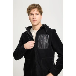 Regular Fit Normal Kesim Siyah Sherpa Ceket
