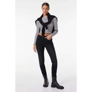 Skinny Fit Dar Kesim Yüksek Bel Esnek Jean Kot Pantolon