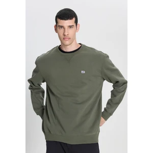 Regular Fit Normal Kesim %100 Pamuk Bisiklet Yaka İçi Polarlı Bordo Sweatshirt