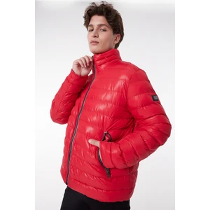 Regular Fit Normal Kesim Dik Yaka Haki Şişme Mont