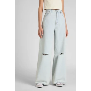 Loose Fit Yüksek Bel Geniş Paça %100 Pamuk Jean Kot Pantolon