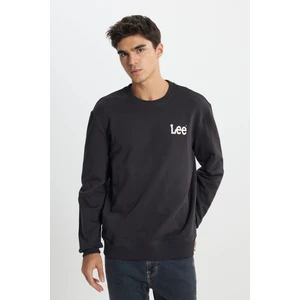 Regular Fit Normal Kesim %100 Pamuk Bisiklet Yaka Antrasit Sweatshirt