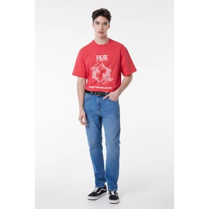 Lee Austin Regular Tapered Fit Yüksek Bel Esnek Jean Kot Pantolon