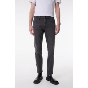 Slim Fit Dar Kesim Düşük Bel Koyu Gri Esnek Larston Jean Denim  Kot Pantolon