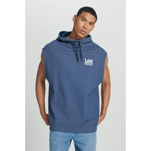 Regular Fit Normal Kesim Kapüşonlu Yaka Kolsuz Lacivert Sweatshirt