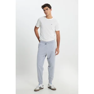 Slim Fit Dar Kesim Normal Bel Haki Sweatpant Eşofman Altı