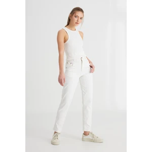 Mom Fit Yüksek Bel Dar Paça Siyah Jean Kot Pantolon