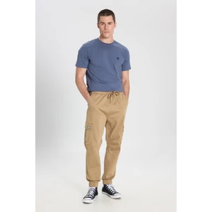 Regular Fit Normal Kesim Normal Bel Dar Paça Açık Kahverengi Jogger Pantolon
