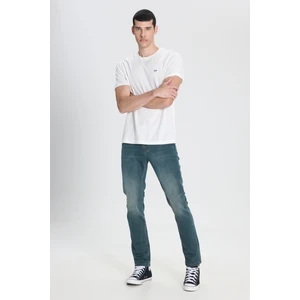 Slim Fit Dar Kesim Normal Bel Dar Paça Rider Antrasit Jean Kot Pantolon