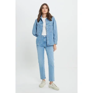 Slim Fit Dar Kesim Yüksek Bel Siyah Esnek Walker Jean Denim Kot Pantolon