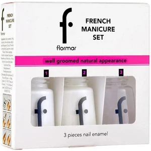 Yarı Transparan & Parlak Bitişli 3'Lü French Manikür Seti
