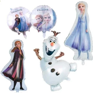Parti Aşkı Frozen Elsa 5'Li Folyo Balon Seti & Karlar Ülkesi Elsa Anna Olaf Konsept Parti Balonu