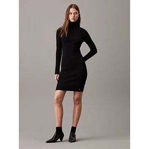 Calvin Klein Woven Label Tight Sweater Elbise
