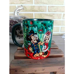 Mugs And Love Micky ve Arkadaşları Yılbaşı Partisi Md4 3D Baskı Porselen Kupa