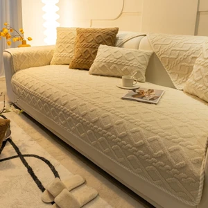 Mundo Venta Peluş Kanepe Minimalist Oturma Odası Kaymaz Koltuk Örtüsü 90X240CM (Yurt Dışından)