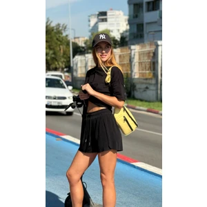 Kadın Siyah Taytlı Spor Şort