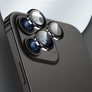 iPhone 15 Pro Max ve iPhone 15 Pro Safir Kamera Lens Koruyucu Uygulama Aparatlı