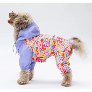 Marsala Polarlı Su Geçirmez Küçük Irk Köpek Yağmurluk Tulum