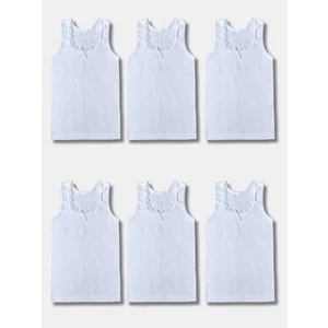 Giza Kids %100 Pamuklu Kız Çocuk Atlet Fanila Iç Çamaşır 6lı Set