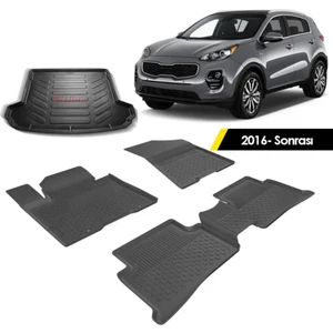 Kia Sportage 2016-2020 4.5D Havuzlu Paspas ve Rİzline 3D Bagaj Havuzu Siyah