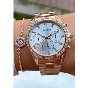Tom Jones MRD12184 Rose Gold Renk Kadın Kol Saati Bileklik Hediyeli