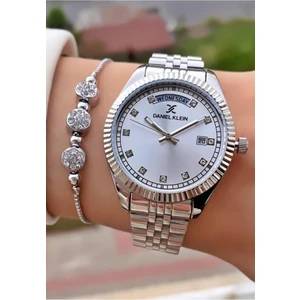 Daniel Klein MRD12365 Gümüş Renk Kadın Kol Saati Bileklik Hediyeli