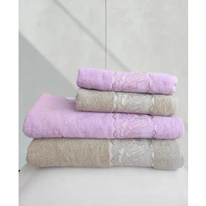 Denizli Hatırası Banyo Takımı 2 Adet 50X90CM Yüz Havlusuve 2 ADET70X140 cm Banyo Havlusu