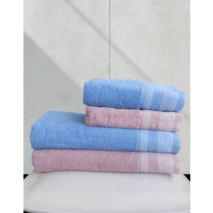 Denizli Hatırası Banyo Takımı 2 Adet 50X90CM Yüz Havlusuve 2 ADET70X140 cm Banyo Havlusu
