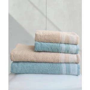 Denizli Hatırası Banyo Takımı 2 Adet 50x90cm Yüz Havlusuve 2 Adet70x140 Cm Banyo Havlusu