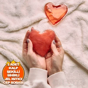 1 Adet Kalp Şekilli Sihirli Jel Isıtıcı, Isınmatik, Cep Sobası, Avcı Balıkçı Dağcı Kamp El Isıtıcısı