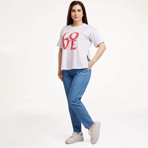 Baby Mom Hamile Love Baskılı Kısa Kol Tshirt Anne Giyim