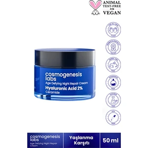 Cosmogenesis Labs  Gece Onarım Kremi 50ML Yoğun Nemlendirici Dengeleyici Gençleştiren ve Yenileyici