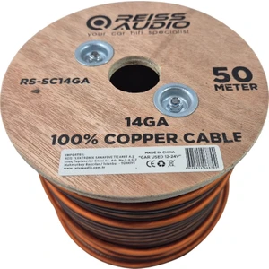 Bakır Amfi Hoparlör Kablosu 14GA – %100 Bakır – Reiss Audio 14GA Anfi Bass Kablosu – 5 Metre