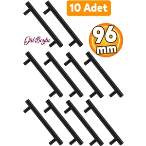 10 Adet Gül Boylu 96 Mm Metal Siyah Mobilya Mutfak Dolap Çekmece Dolabı Kulpu Kulbu Kulpları