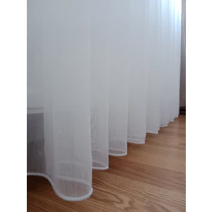 Figen Perde Beyaz Sade Tül Perde 1/3 Sık Pileli Dikim