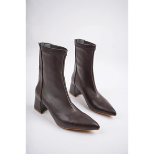 Darja Garantili Sivri Burun Arkadan Fermuarlı Kadın Topuklu Bot