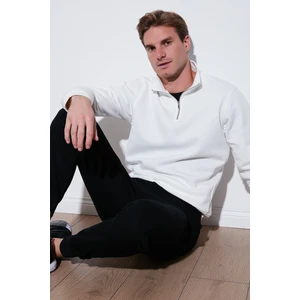 Pamuklu Regular Fit Yarım Fermuarlı Dik Yaka Sweat Erkek Sweat 59052592