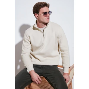 Pamuklu Regular Fit Yarım Fermuarlı Dik Yaka Sweat Erkek Sweat 59052592
