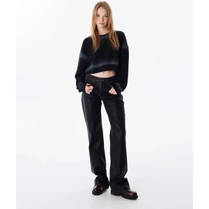 PARLAK DOKULU WIDE LEG FİT PANTOLON TW6240018022001