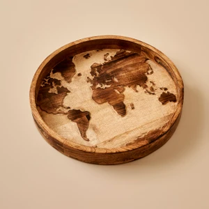 Bella Maison Tina Mango Ağacı Dekoratif Tepsi Naturel (45x5x45 cm)
