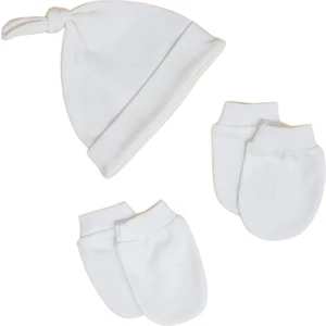%100 Organik Bebek Şapka ve Eldiven Takımı