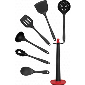 Claris Standlı 7 Parça Spatula Set Siyah