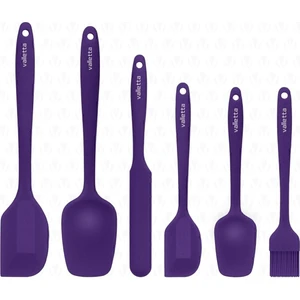 Drongo Isıya Dayanıklı Yanmaz Yapışmaz Silikon Spatula Seti 6 Parça Mor