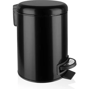 Paslanmaz Elit Pedallı Çöp Kovası Siyah 12 Lt