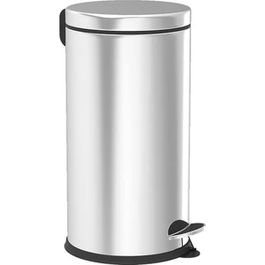 Paslanmaz Pedallı Çöp Kovası Krom 12 Lt