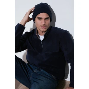 Regular Fit Anti-Pilling Tüylenme Yapmayan Dik Yaka Kalın Kışlık Şardonlu Polar Erkek Polar 5896700