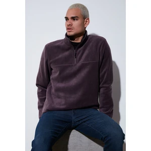 Regular Fit Anti-Pilling Tüylenme Yapmayan Dik Yaka Kalın Kışlık Şardonlu Polar Erkek POLAR 5896700