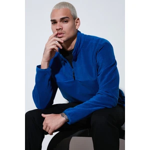 Regular Fit Anti-Pilling Tüylenme Yapmayan Dik Yaka Kalın Kışlık Şardonlu Polar Erkek Polar 5896700