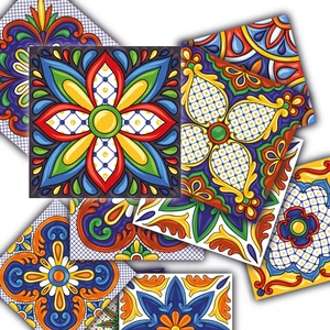 Kendinden Yapışkanlı Karnaval Desenli Pvc Karo 10 x 10 cm 20'li Paket