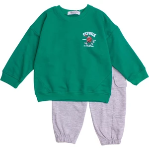 Chicsy Baby Skay Walk Baskılı Oversize  Alt Üst Bebek Çocuk Eşofman Takımı